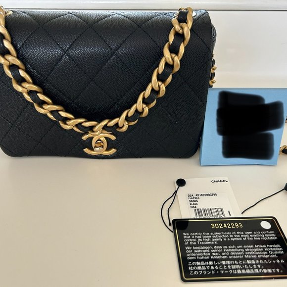 CHANEL SMALL FASHION THERAPY FLAP BAG IN BLACK CAVIAR WITH GHW - Picture 3 of 16